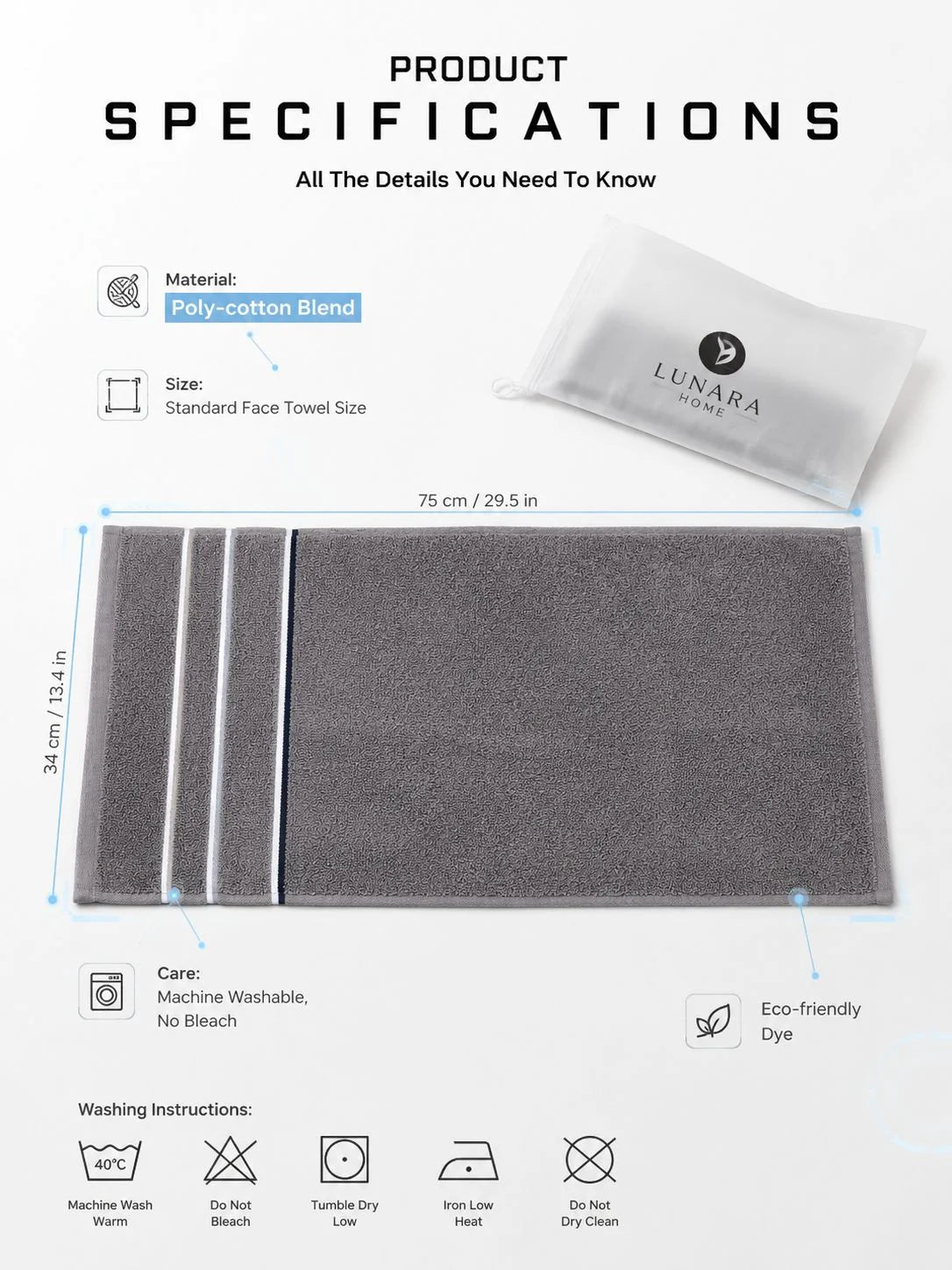 Toalla de Algodón para Baño, Toalla de Mano Suave de Secado Rápido, Toalla Facial Gruesa para Baño, Gimnasio, Spa, Adultos, Hotel, Viajes, Estudiantes