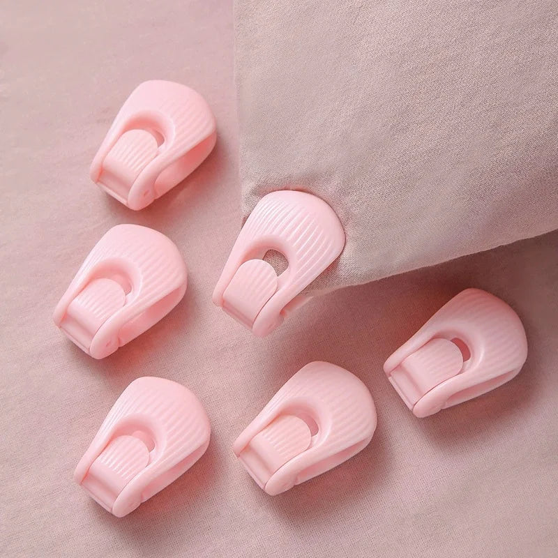 6 clips para funda nórdica, clips antideslizantes para soporte de edredón, soporte para sábanas de edredón, sujetadores para edredón, pinzas sin pines, fijador de edredón de plástico