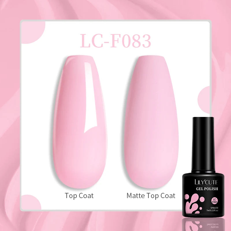LILYCUTE-esmalte en Gel para uñas, barniz semipermanente para manicura, con LED UV, 129 colores, 7ML