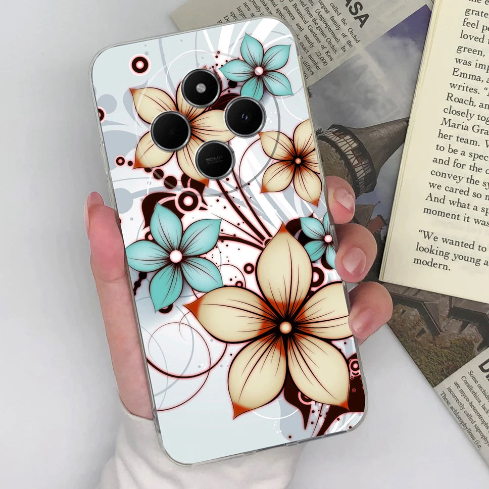 Funda de teléfono para Redmi 14C 4G, cubierta trasera creativa, transparente, suave, delgada, de silicona TPU, a prueba de golpes, protectora para Redmi14C