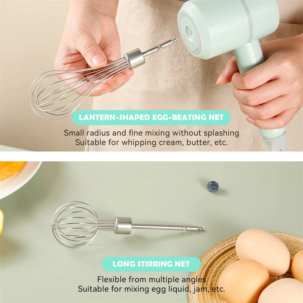 Batidora portátil, herramientas de cocina, batidora manual, juego de procesadores de alimentos eléctricos, Espumador de leche, batidor de huevos, batidora para hornear pasteles