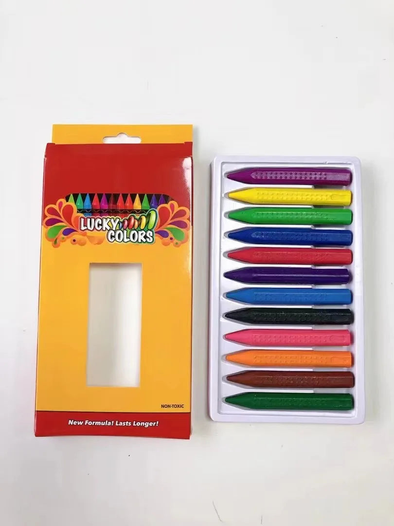 Crayón de cera de 12 colores, no se sucia las manos, crayones lavables, dibujo, pintura, palos de crayón, crayones de cera de colores, suministro de arte