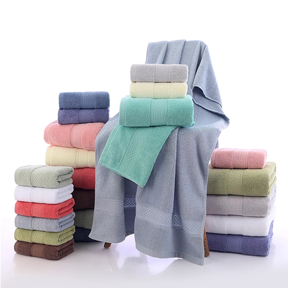 Toalla de Baño, Toallita de Algodón, Toalla de Color Sólido, Suave y Absorbente, Uso Multiusos para Baño de Hotel