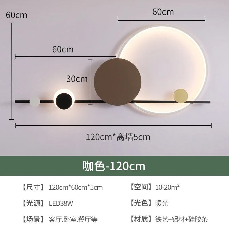 Lámpara LED de pared moderna, ambiente para candelabro de sala de estar, comedor, dormitorio, Hotel, salón, escaleras, pasillo, accesorio de iluminación para decoración del hogar