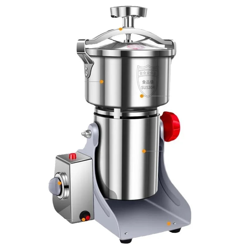 Molinillo de 1000G, 110/220, máquina trituradora de granos, café en polvo a base de hierbas eléctrica, trituradora de cereales y especias inteligente de alta velocidad para alimentos secos