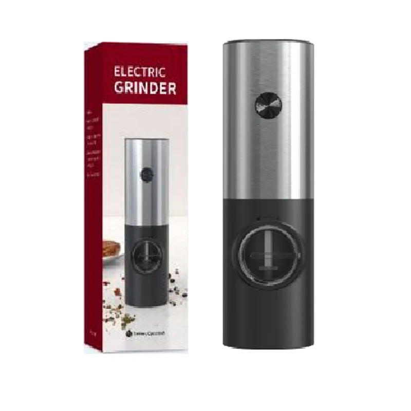 Juego de Molinillos Eléctricos Automáticos de Sal y Pimienta (1/2 Piezas) con Luz LED, Molinillo de Especias Ajustable, Herramientas de Cocina