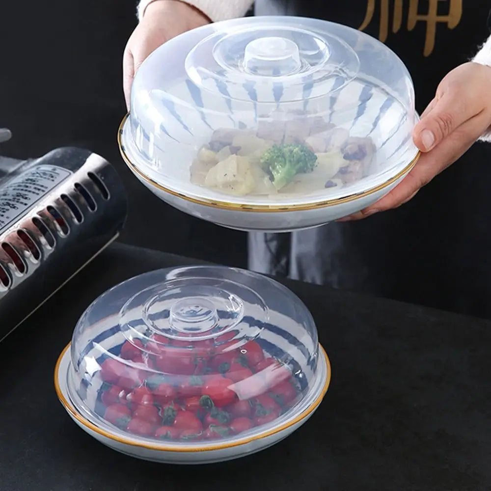 Cubierta de salpicaduras de microondas de mantenimiento fresco, 1 piezas, cubierta Universal de plástico ventilado, reutilizable para cocina, cuencos, platos para pasteles