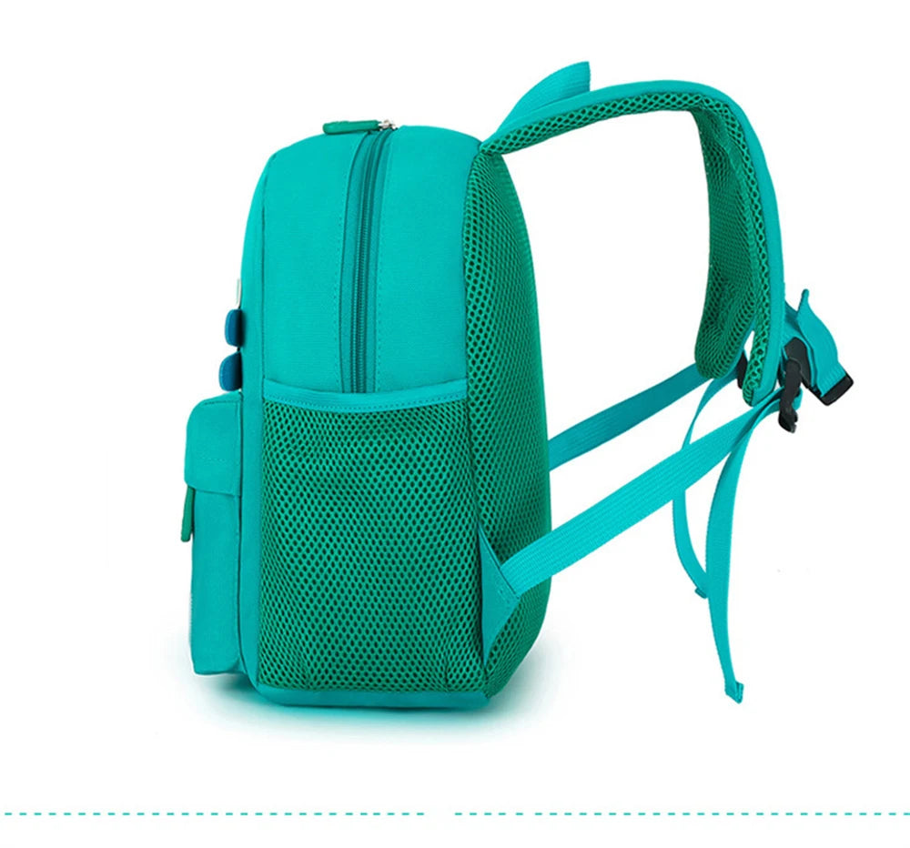 Mochila de dinosaurio pequeño con nombre personalizado, mochila escolar bonita de dibujos animados para niños, mochilas salientes con nombre bordado personalizado para niños y niñas