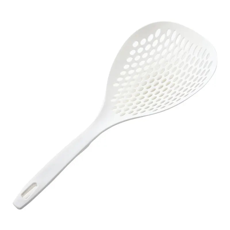 1 unids cuchara blanca de gran capacidad con soporte de alta temperatura colgado dumplings Red de fugas no fácil de deformar suministros de cocina