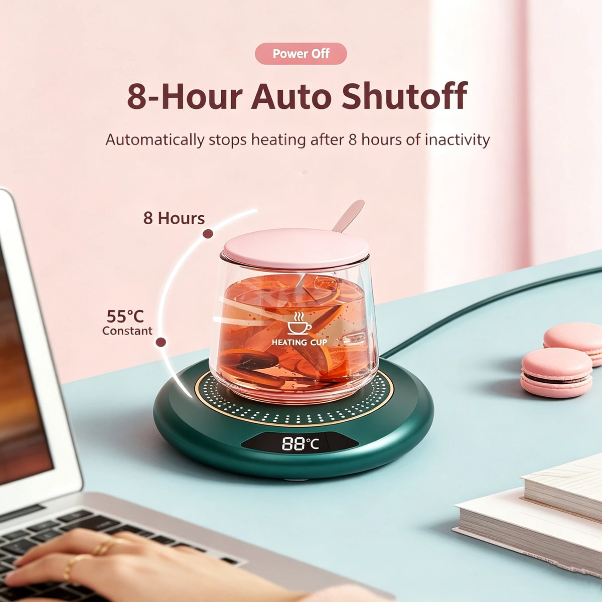 Nuevo Posavasos Calefactor USB con Temperatura Constante, Calentador Inteligente para Tazas de Café y Leche, Calentador Térmico Automático para Oficina y Hogar