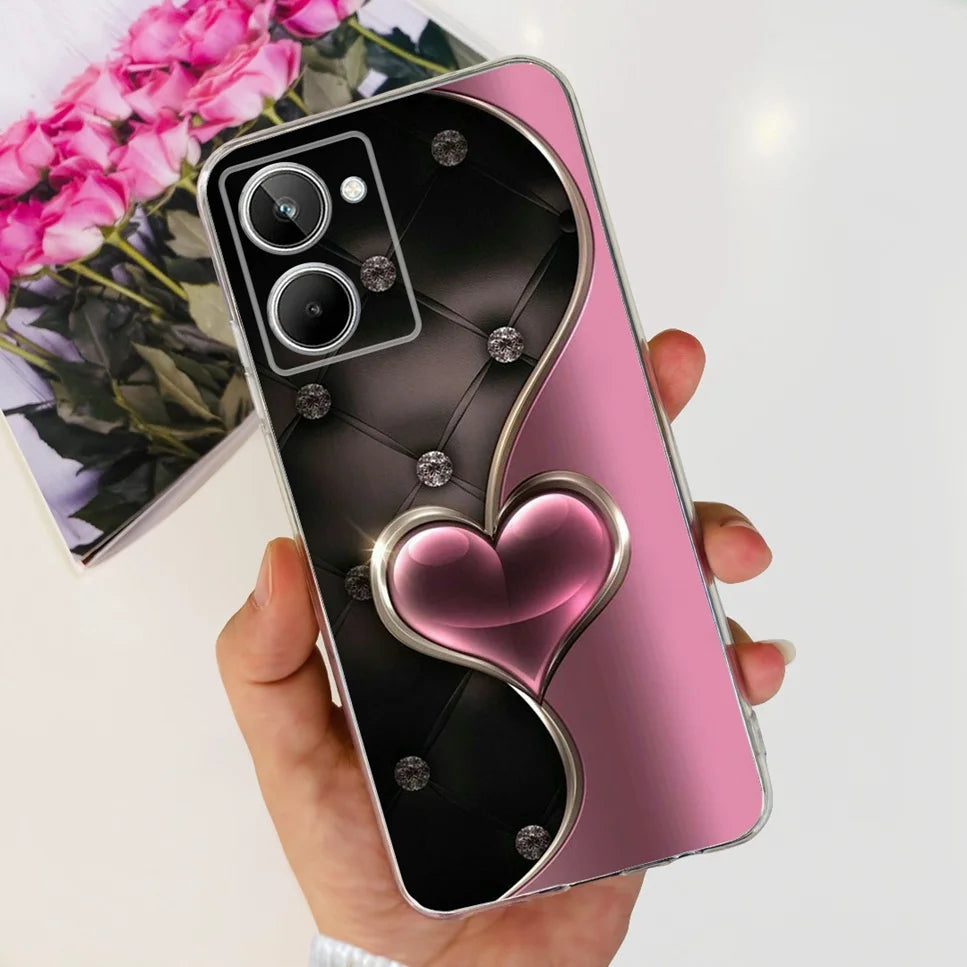 Para Realme 10 4G RMX3630 funda de teléfono suave de silicona TPU a prueba de golpes para Realme 10 funda protectora trasera con diseño de dibujos animados bonitos