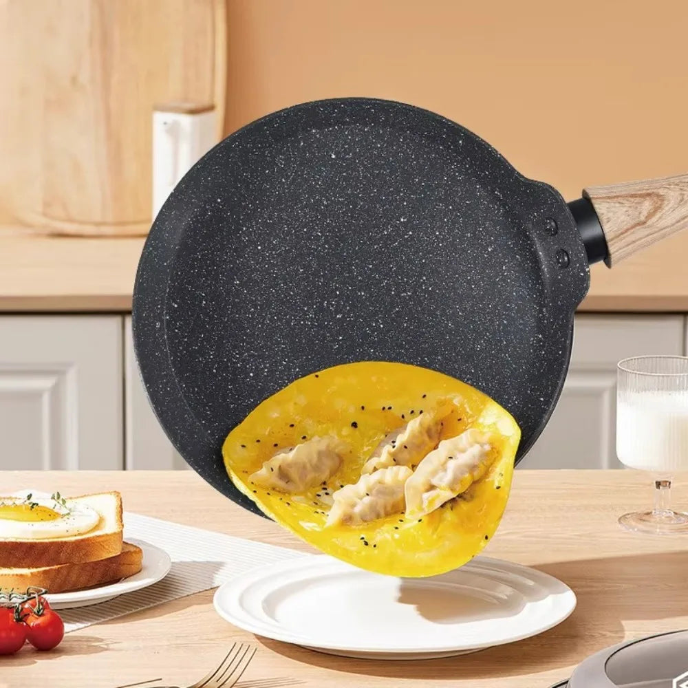 Olla para panqueques japonesa duradera de 6/8/10 pulgadas, sartén antiadherente fácil de limpiar, cocina para desayuno, Cocina de Inducción de Gas