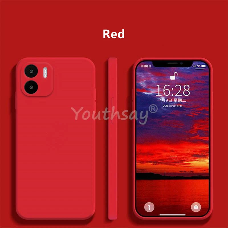 Funda para Redmi A1, Carcasa para Xiaomi Redmi A2 A1, Funda Protectora Original de Silicona Líquida Suave TPU para Teléfono Redmi A1