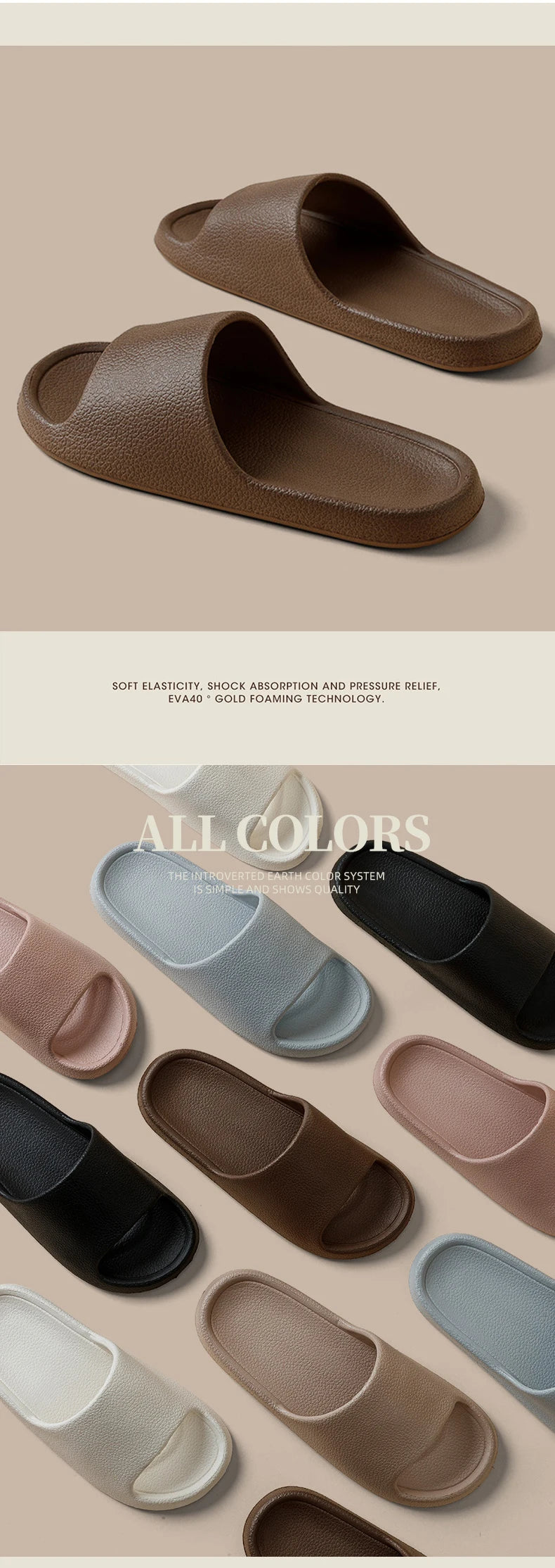 Zapatillas planas ligeras de EVA para mujer, zapatos de baño para el hogar, masaje cómodo, toboganes de interior, zapatos de ducha, moda de verano