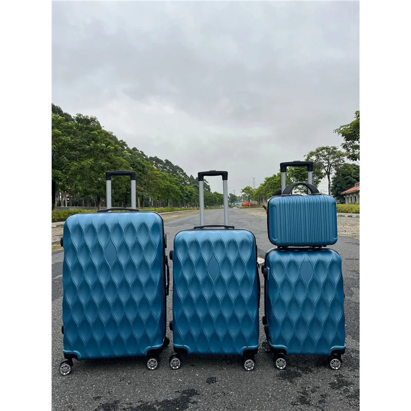 Juego de Maletas de Viaje de Cuatro Piezas con Ruedas Universales ABS, Juego de Maletas de Mano para Viajes y Viajes de Negocios en Tamaños de 14, 20, 24 y 28 Pulgadas