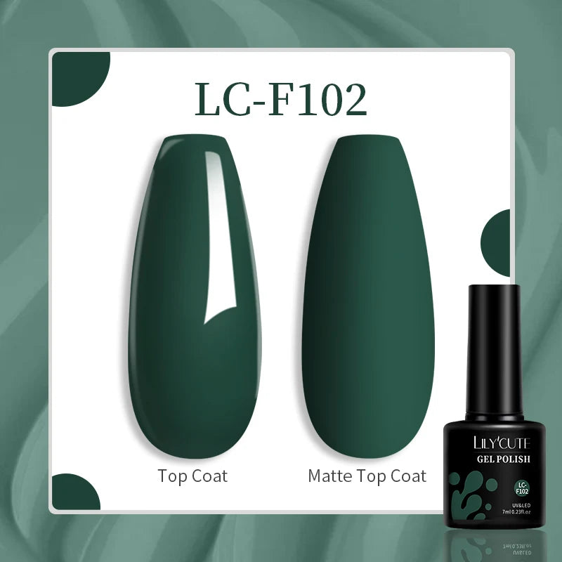 LILYCUTE-esmalte en Gel para uñas, barniz semipermanente para manicura, con LED UV, 129 colores, 7ML