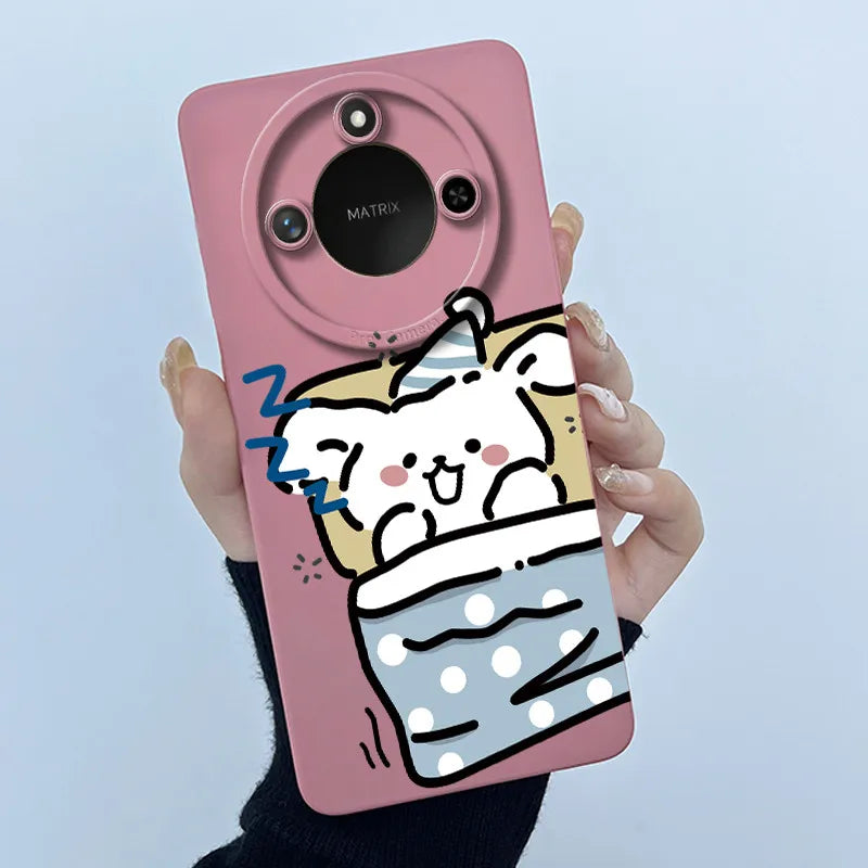 Para Honor X9C Funda de teléfono inteligente X9cSmart Funda de silicona suave dulce moda pintada dibujos animados niños niñas encantadora Funda trasera estampada