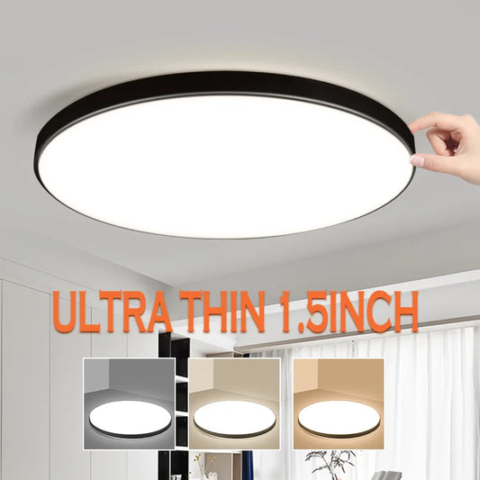 Lámpara de techo Led para sala de estar, luz moderna de CA 110V-220V, 18W, 30W, 40W, accesorios de iluminación para dormitorio y cocina