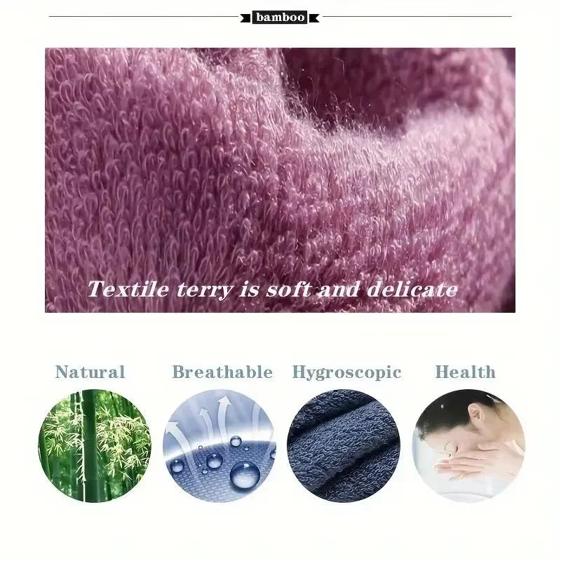 Juego de Toallas de Mano de Bambú, Paquete de 1/6 - Toallas Naturales Hipoalergénicas, Suaves, Absorbentes y de Secado Rápido para Baño y Cocina
