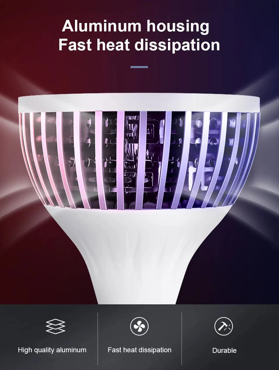 Bombilla LED E27 de alta potencia, 220V, luz superbrillante de ahorro de energía para el hogar, garaje, almacén, oficina, iluminación interior