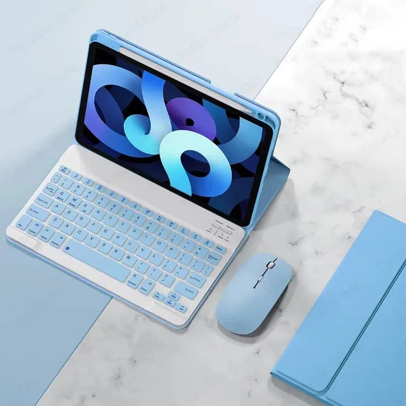 Funda con teclado para Xiaomi Redmi Pad 2 2025, funda con soporte de 11 pulgadas con ranura para lápiz, teclado español, portugués, ruso y inglés