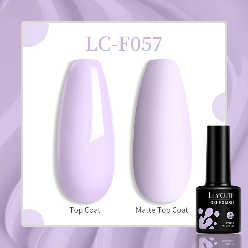 LILYCUTE-esmalte en Gel para uñas, barniz semipermanente para manicura, con LED UV, 129 colores, 7ML