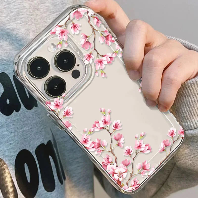 Funda Floral Transparente iPhone