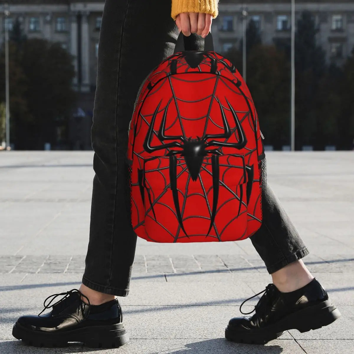 Mochila con diseño de araña y telaraña, mochila escolar para estudiantes, bolsos de hombro para ordenador, para hombres y mujeres
