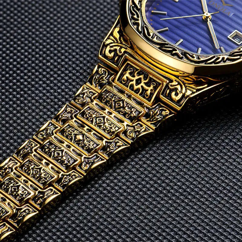 Relojes para hombre ONOLA, relojes de pulsera de cuarzo informales a la moda, reloj masculino de marca superior, relojes de pulsera de cuero de lujo con calendario
