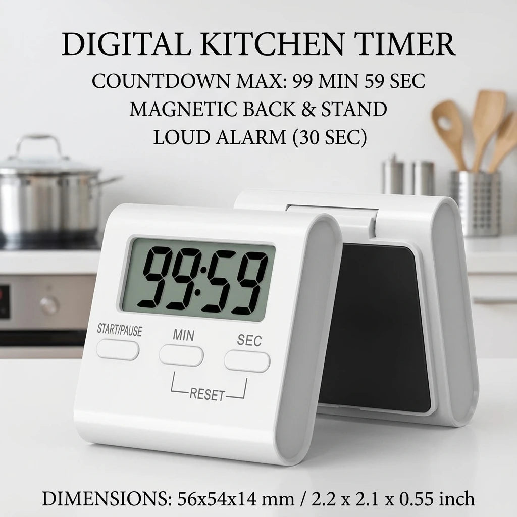 Temporizador de cocina Digital, LCD magnético, cuenta atrás Manual, temporizador de cocina, utensilios de cocina mecánicos