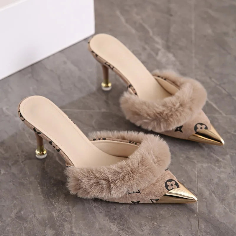 Zapatillas de tacón alto para mujer de moda 2025 Zapatillas de moda