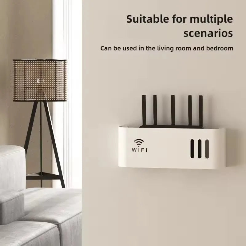 Caja de almacenamiento para enrutador de montaje en pared, estantes de almacenamiento inalámbricos con WIFI, organizador para el salón, ocultador WiFi, estante para colgar en la pared, estante para cabecera