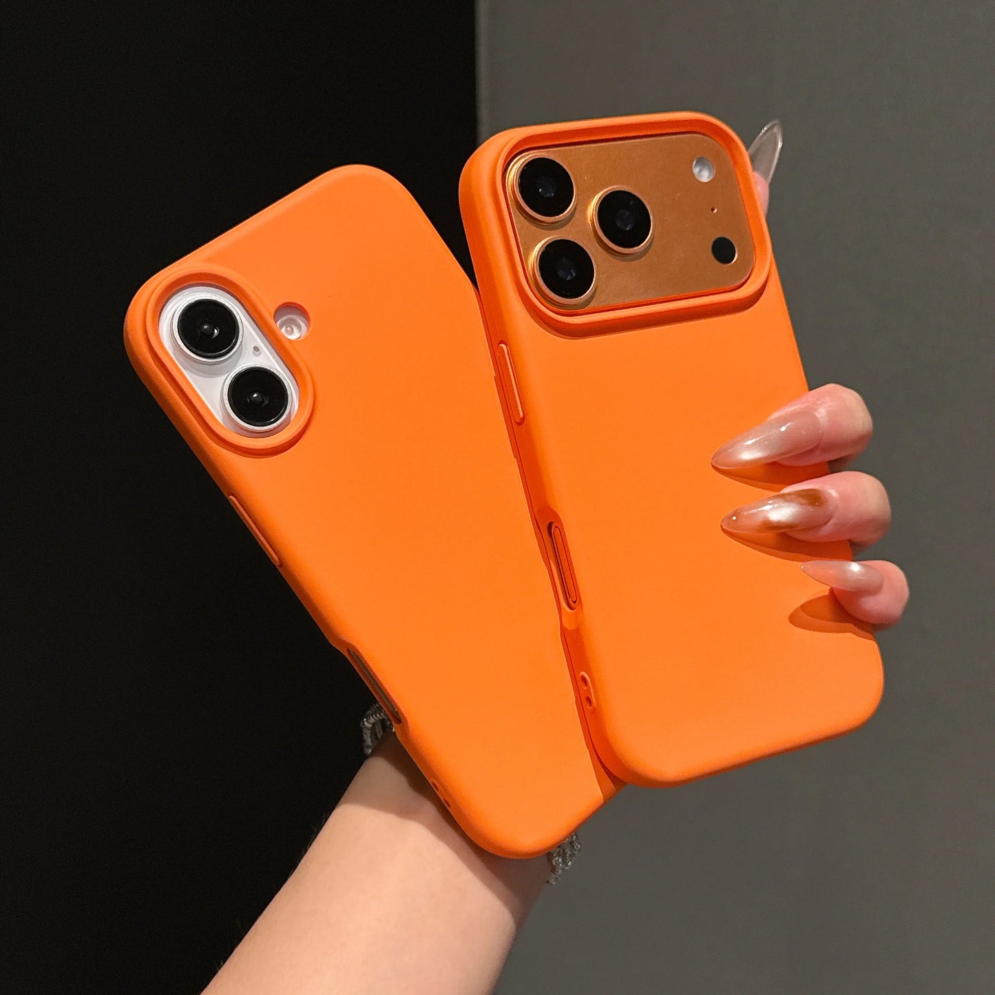 Funda Original de silicona líquida de Color naranja para iPhone 17 Pro Max 17 16 15 14 13 12 11 ProMax mini Plus cubierta de parachoques antideslizante