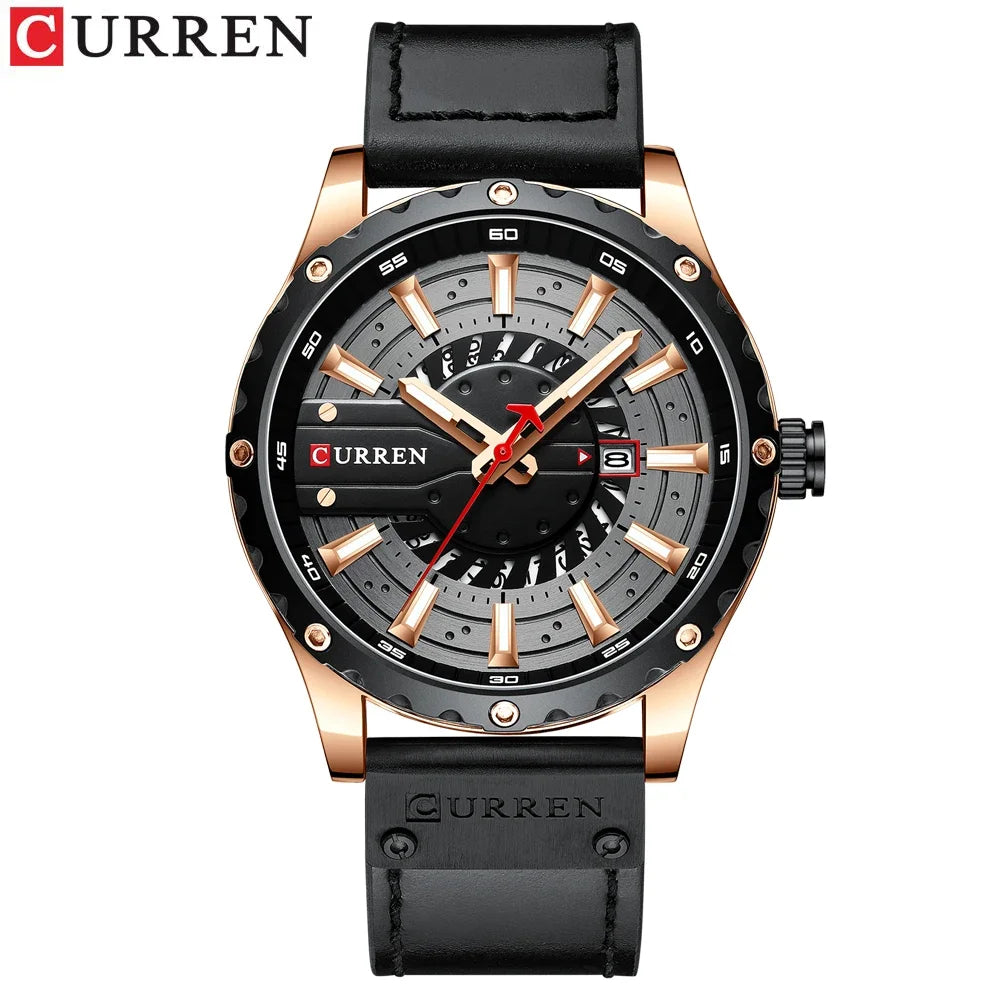 Marca CURREN, reloj de cuarzo para hombre, nueva moda, resistente al agua, informal, de negocios, militar, reloj para hombre, relojes con fecha automática, reloj Masculino