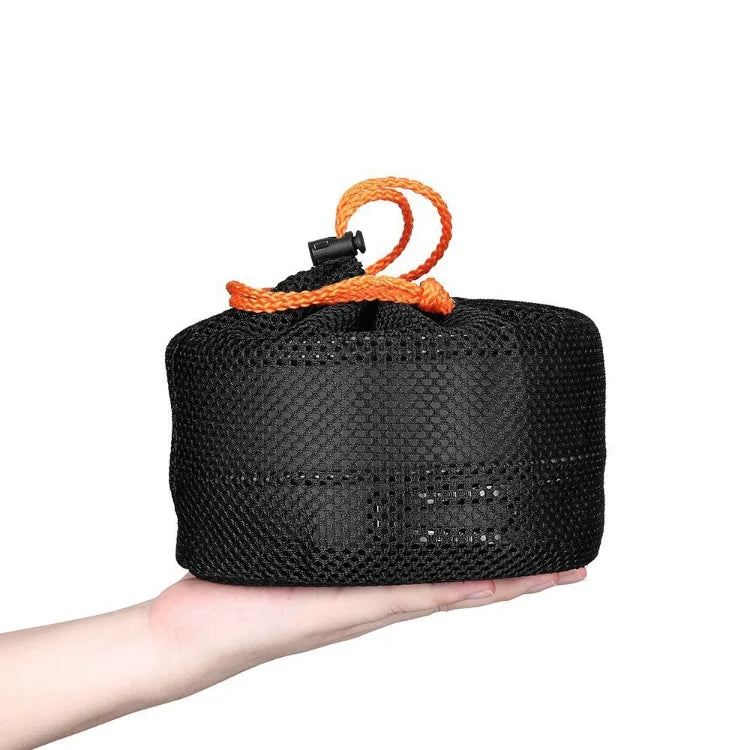 Juego de utensilios de cocina para acampar para 1 a 7 personas, olla y sartén ligeros y portátiles con bolsa de transporte, perfecto para acampar al aire libre