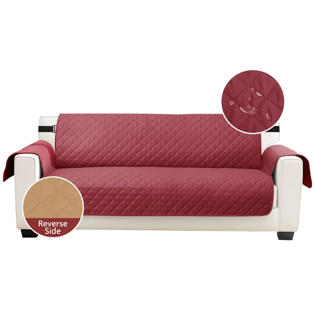 Fundas de sofá impermeables, funda antideslizante de 1/2/3/4 plazas para niños, mascotas, Protector de sofá lavable con correa elástica