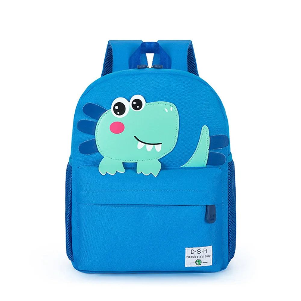 Mochila de dinosaurio pequeño con nombre personalizado, mochila escolar bonita de dibujos animados para niños, mochilas salientes con nombre bordado personalizado para niños y niñas