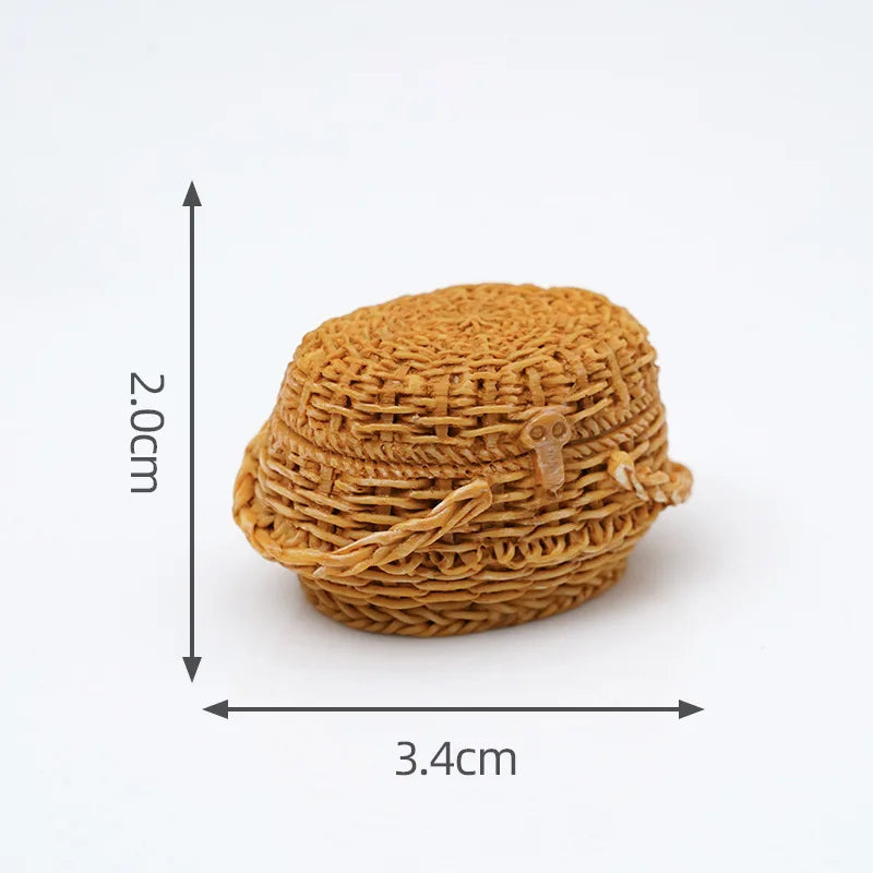 Cesta de Mimbre en Miniatura para Casa de Muñecas 1/12, Modelo de Cesta de Pan y Frutas, Accesorios para Escena de Cocina, Regalo para Niños