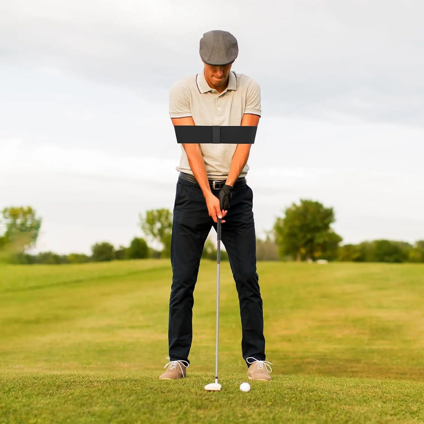 Entrenador de Swing de Golf, banda Correctora de postura para principiantes, brazo, mano, movimiento, ejercicio, tensión, equipo de Fitness elástico