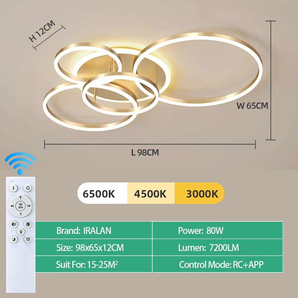 Lámpara de techo LED moderna, iluminación para el hogar, sala de estar, estudio, dormitorio, lámpara de techo regulable, iluminación interior, lámparas de decoración