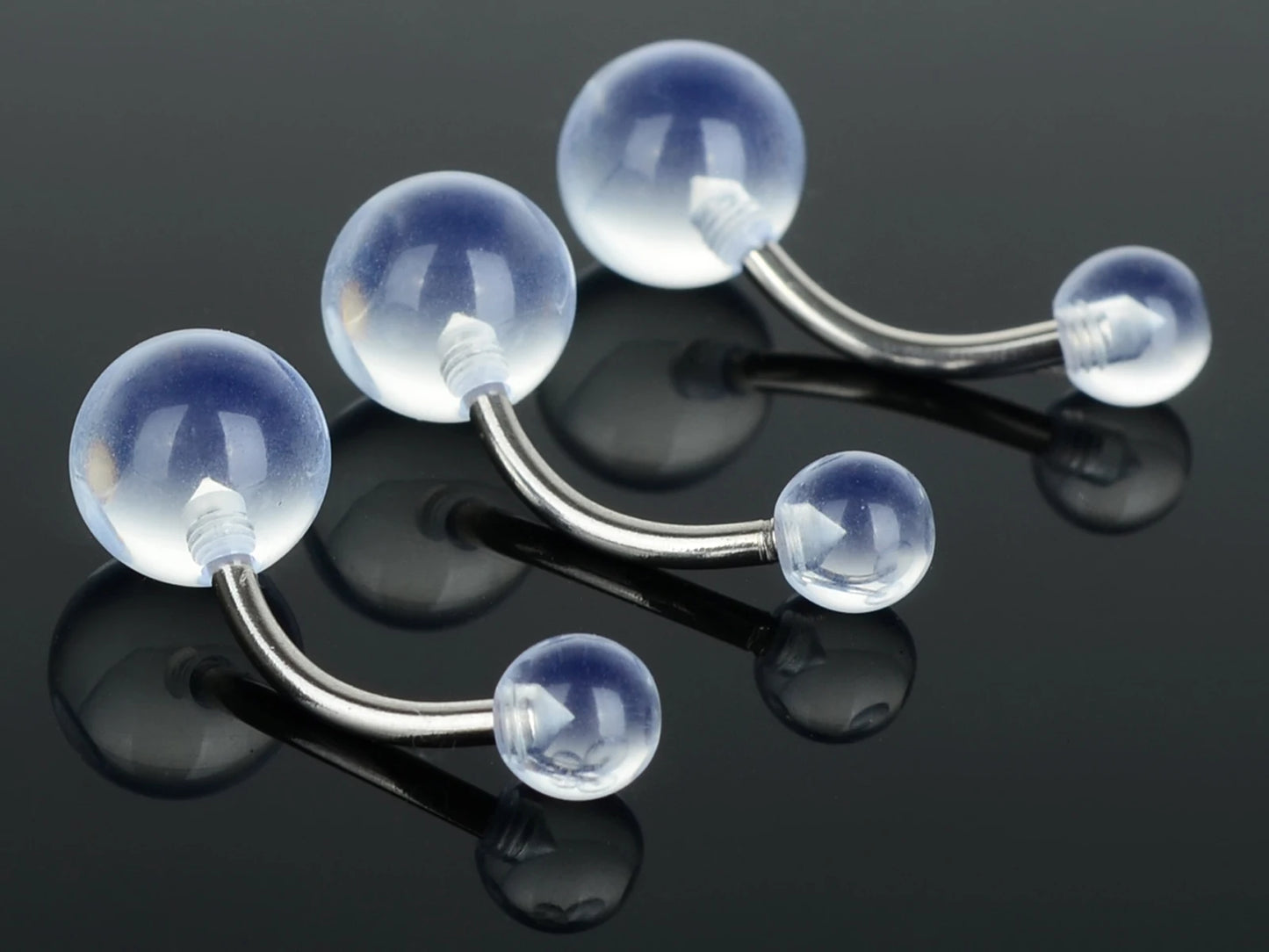 5 unids/lote negro blanco Sexy barras de vientre cuerpo Piercing botón anillo ombligo barra joyería labio Piercing joyería de moda Unisex
