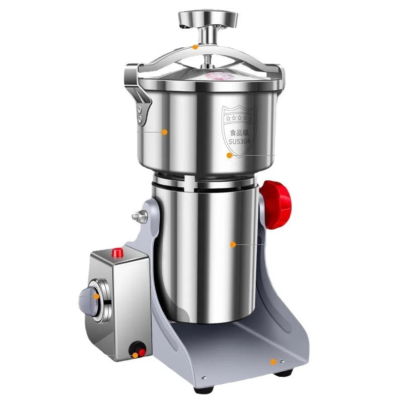 Molinillo de 1000G, 110/220, máquina trituradora de granos, café en polvo a base de hierbas eléctrica, trituradora de cereales y especias inteligente de alta velocidad para alimentos secos