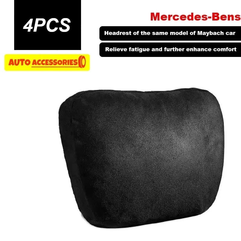 1/2 Uds reposacabezas de coche soporte para el cuello asiento/Clase de diseño Maybach suave Universal ajustable almohada de coche cojín de descanso para el cuello de alta calidad