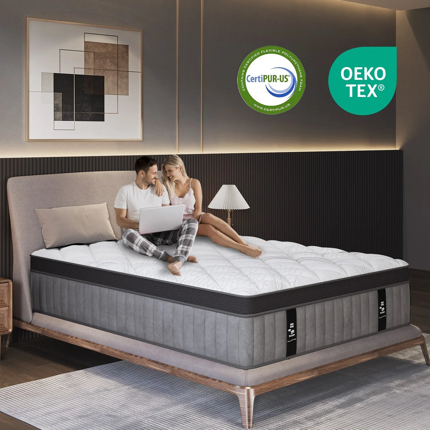 12" 14 Inch Gel Memory Foam Hybrid Mattress Medium Firm Pocket Spring Queen King Bed Motion Isolation