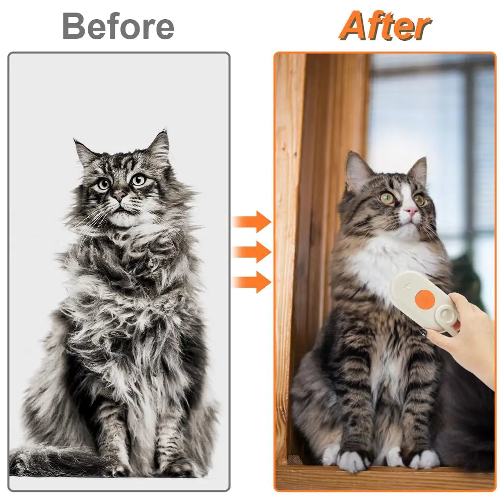 Cepillo de masaje para mascotas (gatos y perros) con pulverizador de vapor de un botón, plegable, giratorio, para eliminación de pelo y baño # Herramientas de limpieza para mascotas