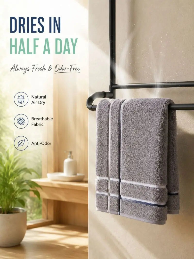 Toallas de algodón puro para el hogar, suaves y absorbentes, de secado súper rápido, para baño, dormitorio estudiantil y hotel.
