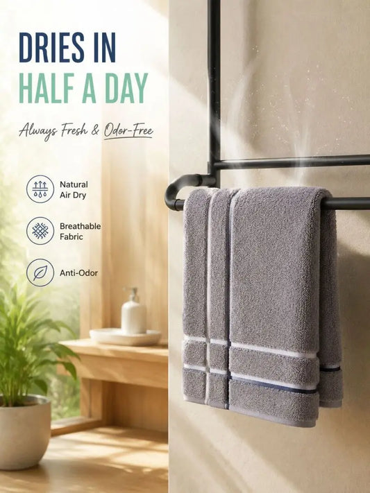 Toallas de algodón puro para el hogar, suaves y absorbentes, de secado súper rápido, para baño, dormitorio estudiantil y hotel.