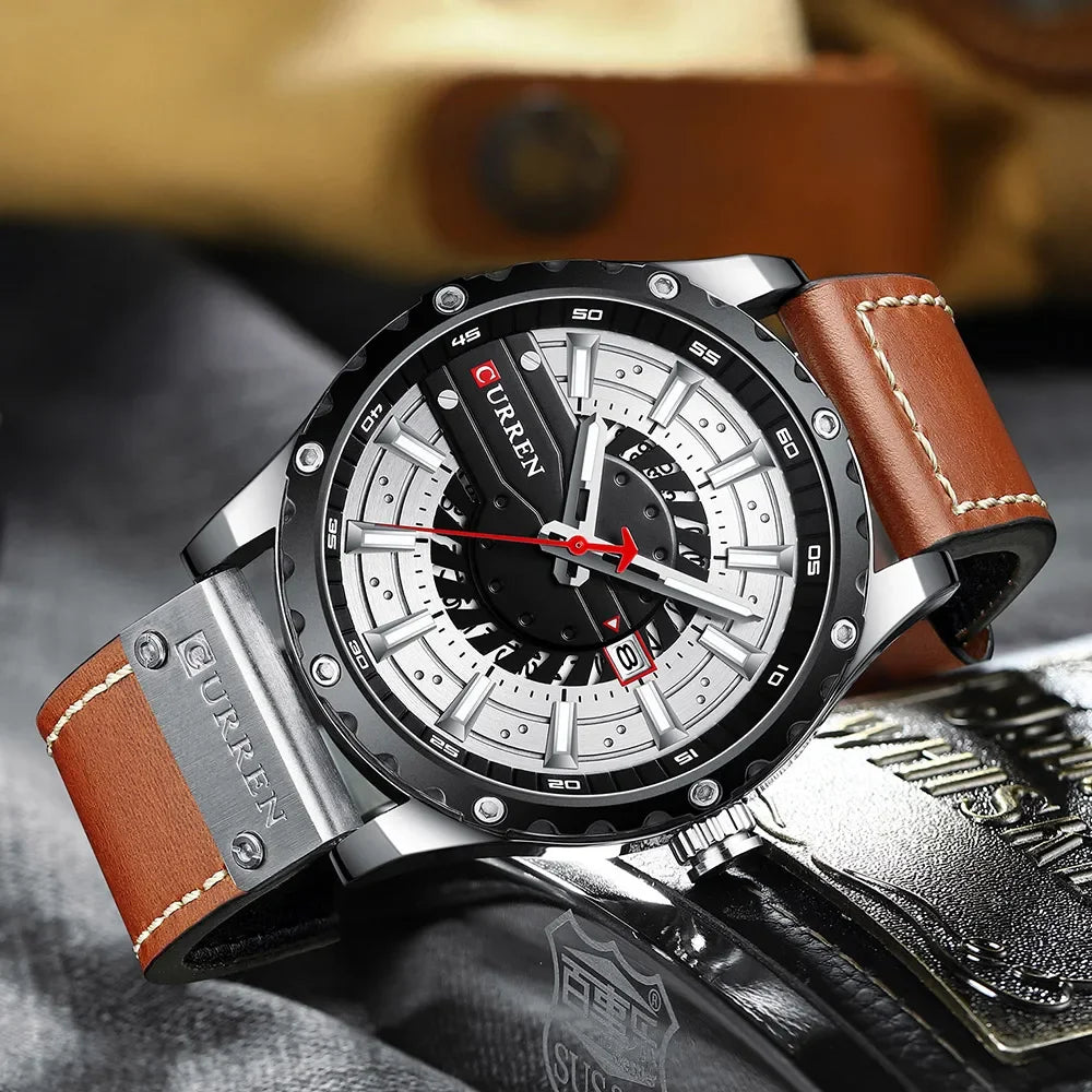 Marca CURREN, reloj de cuarzo para hombre, nueva moda, resistente al agua, informal, de negocios, militar, reloj para hombre, relojes con fecha automática, reloj Masculino