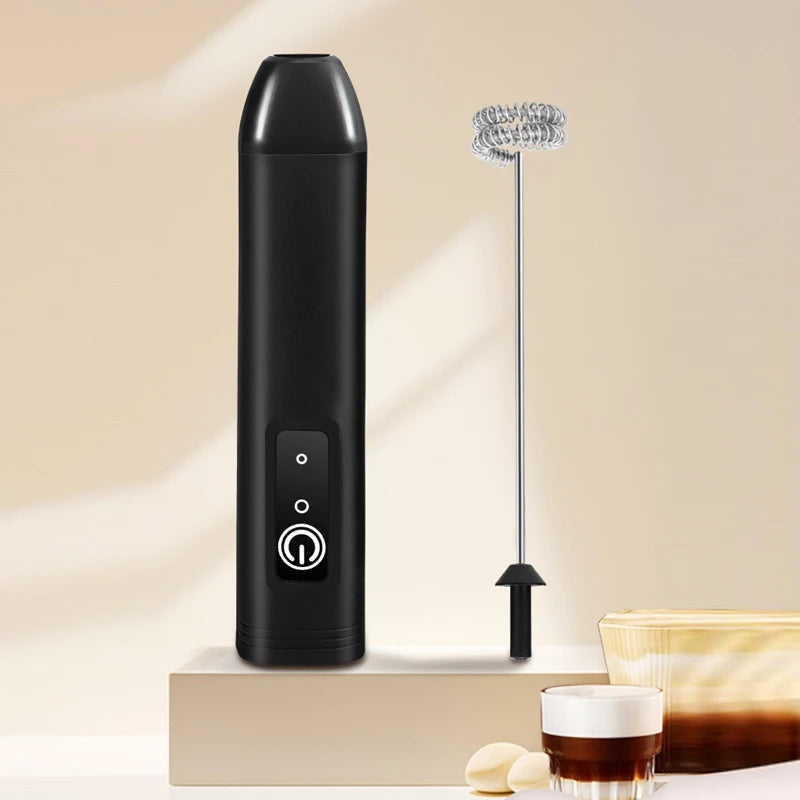 Batidora de Huevos Eléctrica Recargable GBBMA con Soporte, 3 Velocidades Ajustables, Batidora de Mano, Mezclador de Bebidas, Espumador de Leche para Café