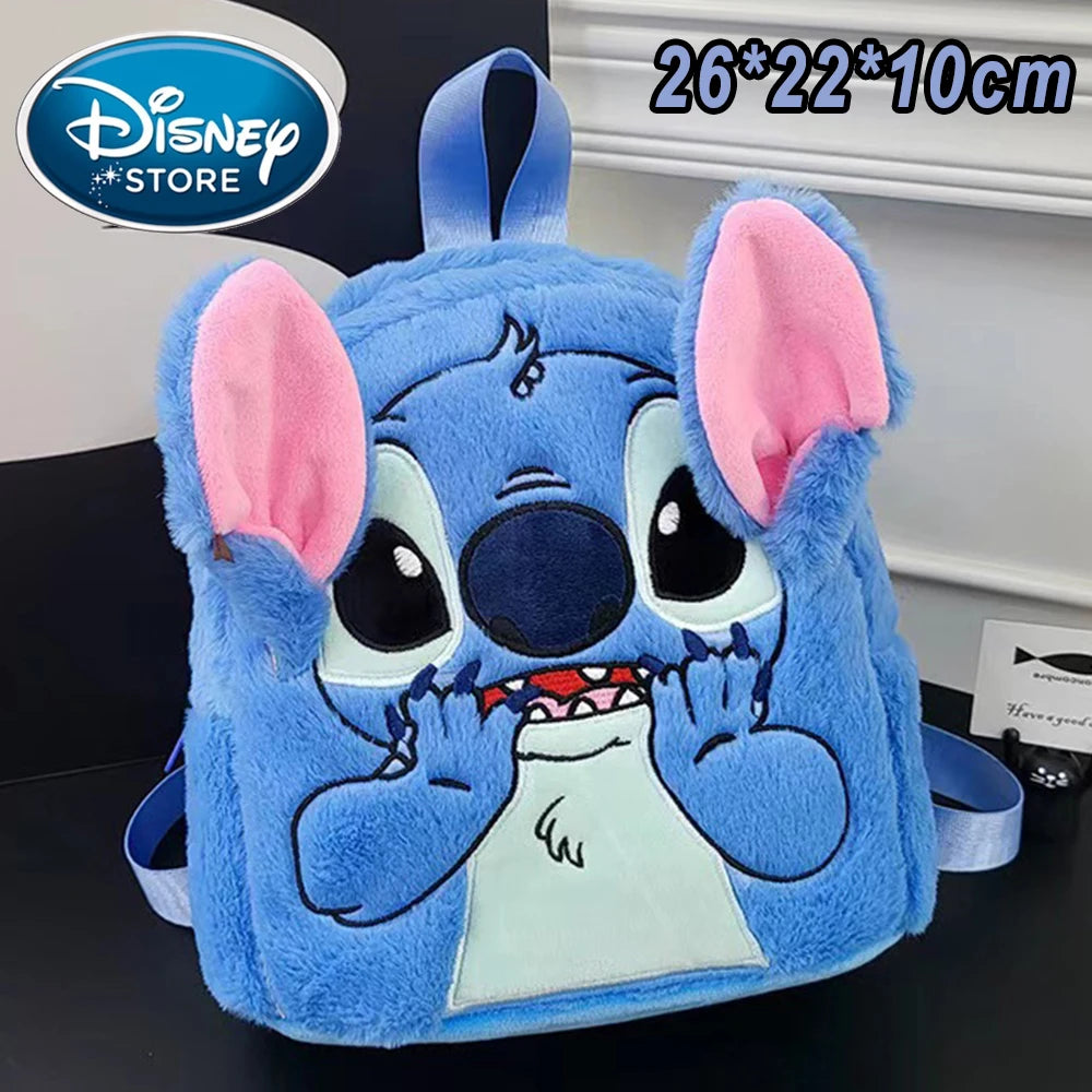 Mochila de Peluche Stitch 2026, Mochila Escolar Japonesa Azul con Diseño Divertido de Stitch, Mochila de Gran Capacidad para Estudiantes, Bolsa de Jardín de Infancia, Regalo para Niños